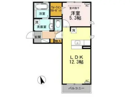 FOREST VALLEY III C(1LDK/2階)の間取り写真