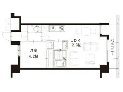 レジディア千里藤白台(1LDK/5階)の間取り写真