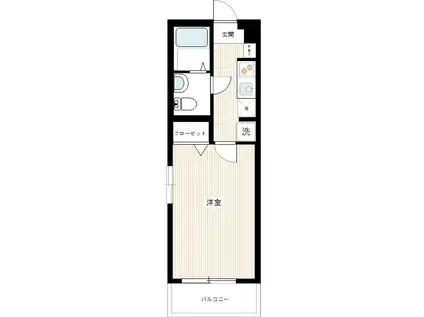 グランドエグザ親水公園I(1K/3階)の間取り写真