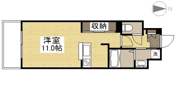 グランデ大森II(ワンルーム/4階)の間取り写真
