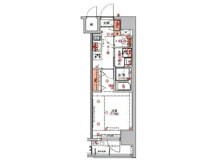 ハーモニーレジデンス東京イーストコア004(1K/3階)の間取り写真