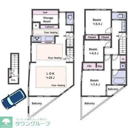 SHIROKANEDAI3(3SLDK/1階)の間取り写真
