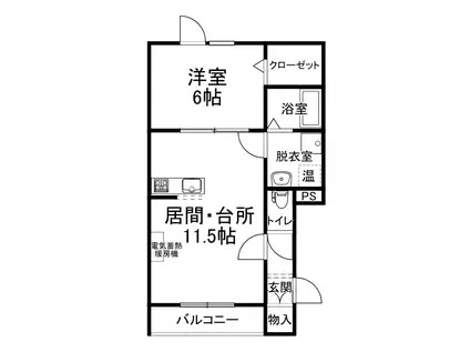 GRAN S9II(1LDK/1階)の間取り写真