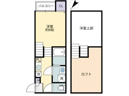 パークレジデンス幕張(1K/2階)の間取り写真