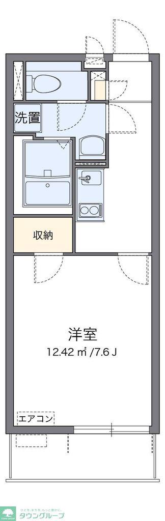 クレイノウィステリア(1K/3階)の間取り写真