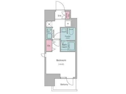 レジディア大森II(1K/3階)の間取り写真