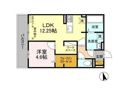 AALII(1LDK/3階)の間取り写真