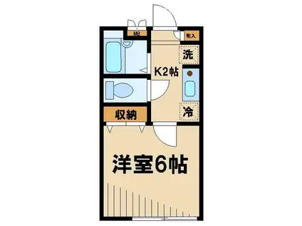 ANDANTE(1K/1階)の間取り写真