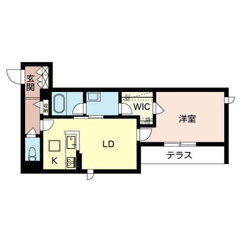 地下鉄長堀鶴見緑地線 鶴見緑地駅 徒歩10分 3階建 築7年(1LDK/1階)の間取り写真