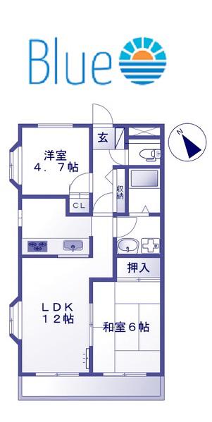 リビオン(2LDK/4階)の間取り写真