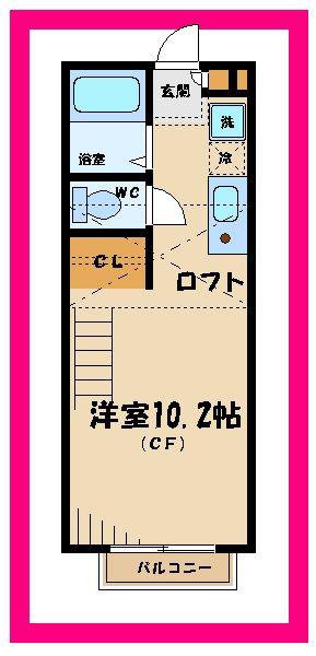 OCTET BEE(ワンルーム/1階)の間取り写真