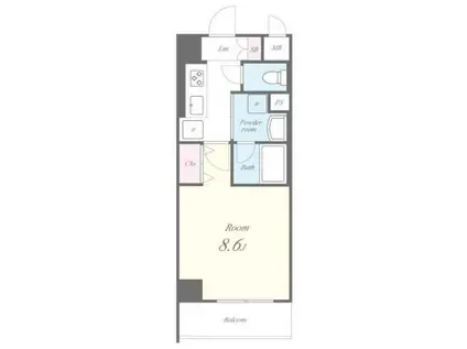 クレール南町(1K/5階)の間取り写真