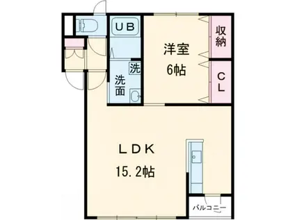 エイブルOKAMURA III(1LDK/1階)の間取り写真