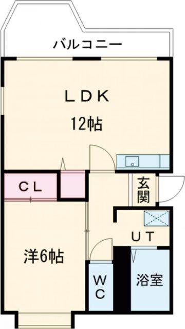 カインド小野(1LDK/3階)の間取り写真