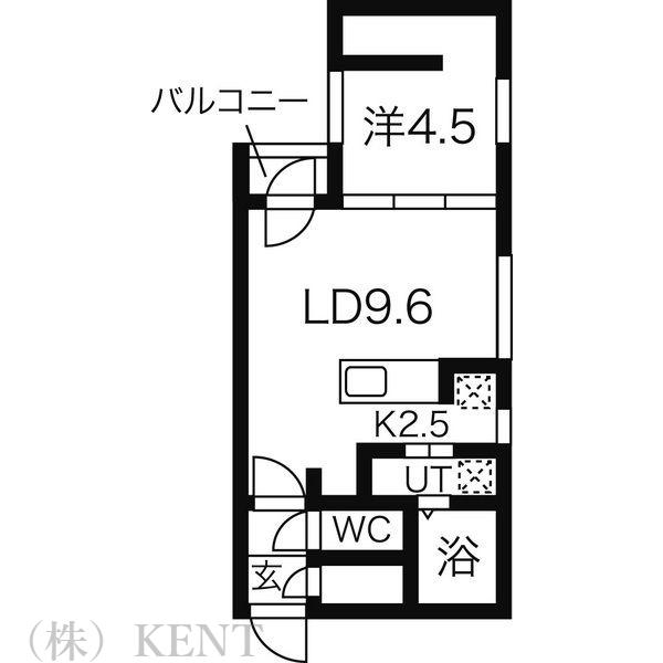 ベラージオ表参道(1LDK/2階)の間取り写真