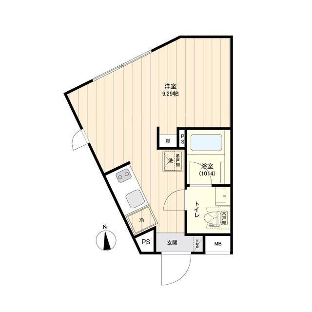 レクス武蔵小山(ワンルーム/B1階)の間取り写真