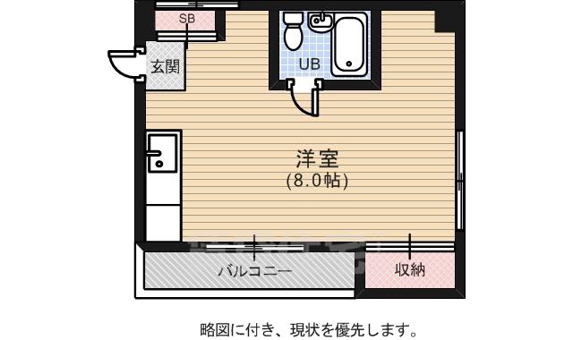 マンションシバタ(ワンルーム/2階)の間取り写真