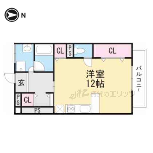 西駅前吉田マンション(ワンルーム/1階)の間取り写真