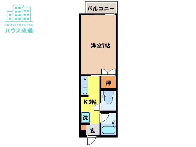 アーバンプレイス(1K/3階)の間取り写真