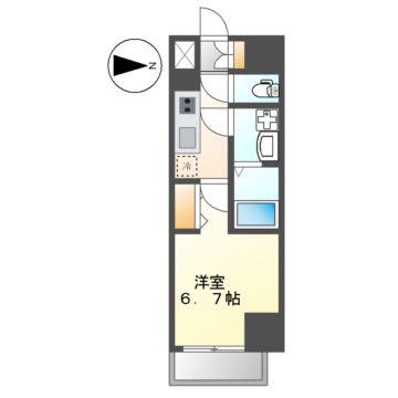 S-RESIDENCE志賀本通DEARLY(1K/10階)の間取り写真