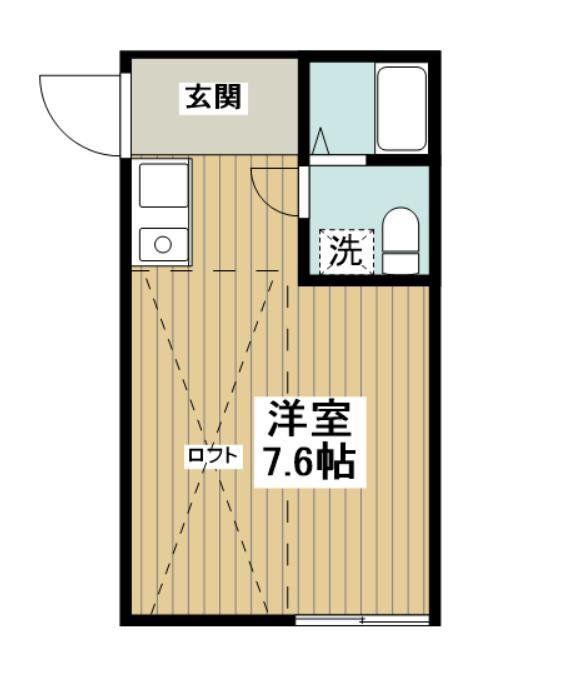 ドリーム原当麻(ワンルーム/1階)の間取り写真