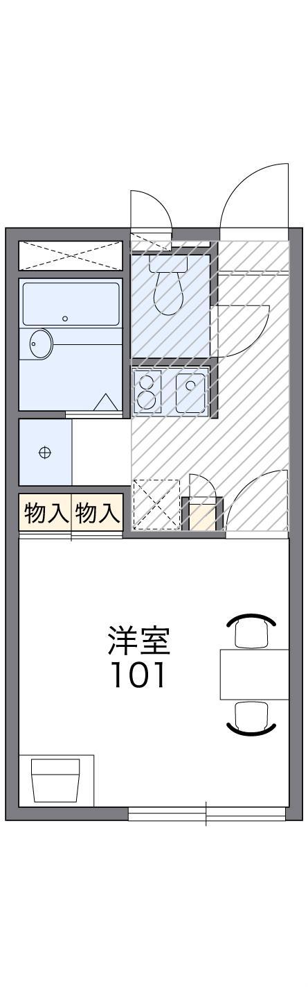 ＪＲ京浜東北線 川口駅 徒歩18分 2階建 築22年(1K/2階)の間取り写真
