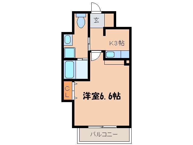 ルピナス銀天町(1K/7階)の間取り写真