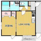 LA-CREA寺田町(1LDK/3階)の間取り写真