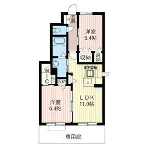 LA DOLCE 1(2LDK/1階)の間取り写真