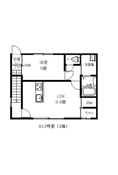 神宮寺尾(1LDK/2階)の間取り写真