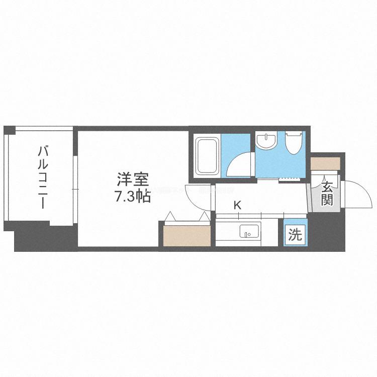 INNOCENT DOYAMA(ワンルーム/6階)の間取り写真