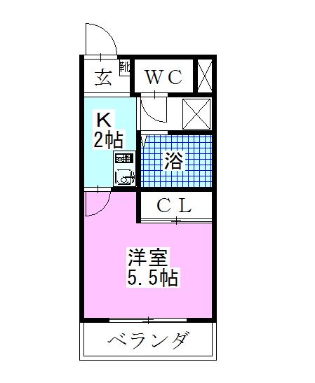 レオパレスオゥル(1K/1階)の間取り写真