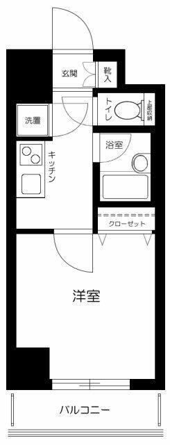 パレステュディオ飯田橋(1K/7階)の間取り写真