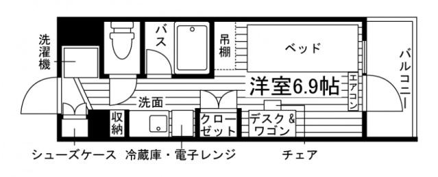 学生会館 アントレノード新板橋(ワンルーム/4階)の間取り写真