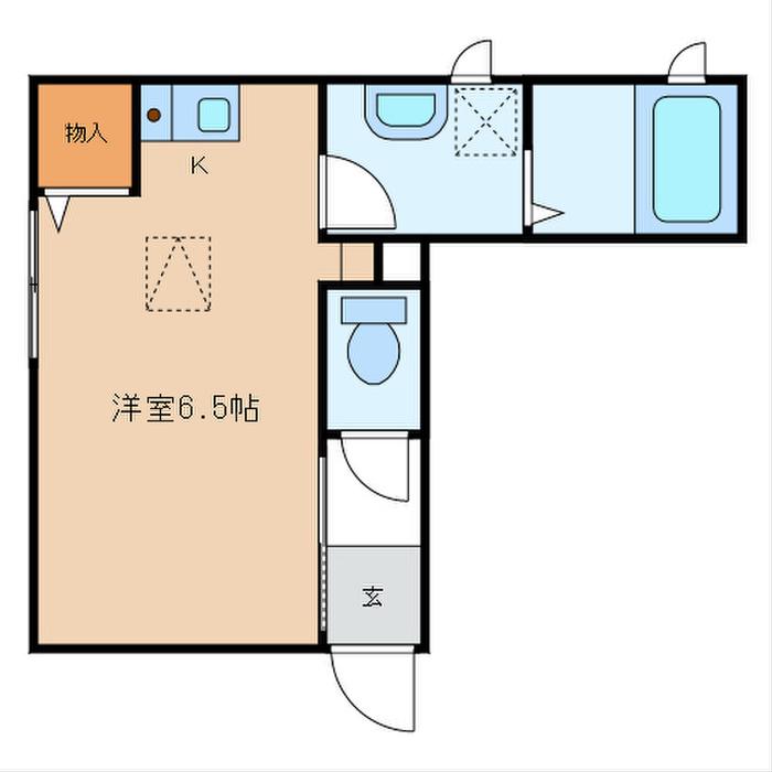 リヴュールHIRAKAWA(ワンルーム/1階)の間取り写真