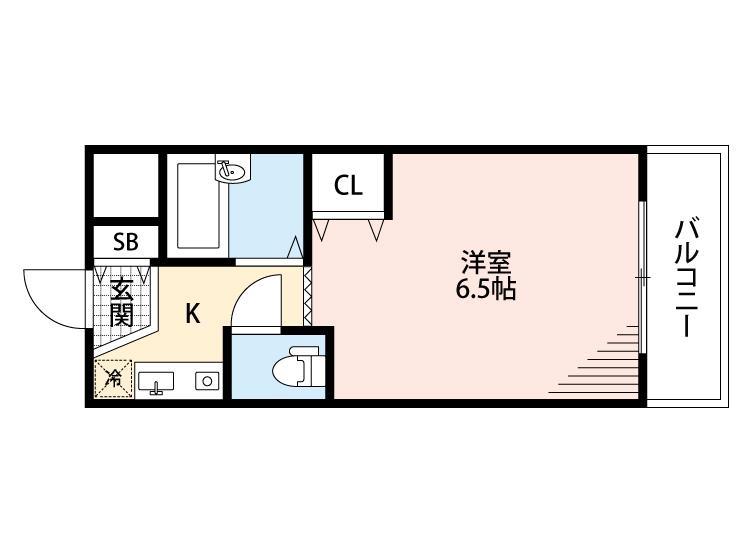 レガーロハイム5番館(1K/4階)の間取り写真