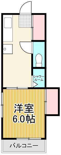 山口アパート(1DK/1階)の間取り写真