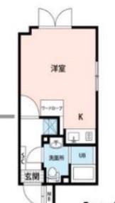 ラピス大井町II(1K/3階)の間取り写真