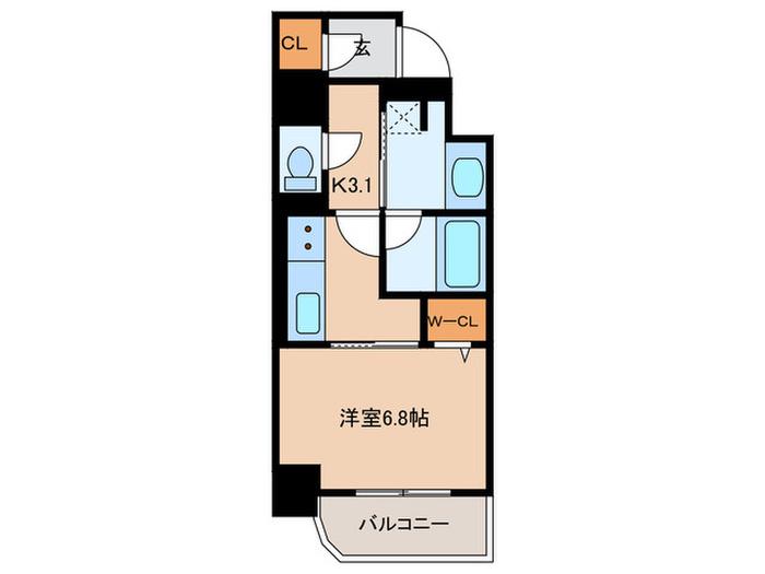 D′FOREST甲南(1K/3階)の間取り写真