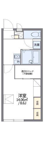 レオパレスZAMA(1K/2階)の間取り写真