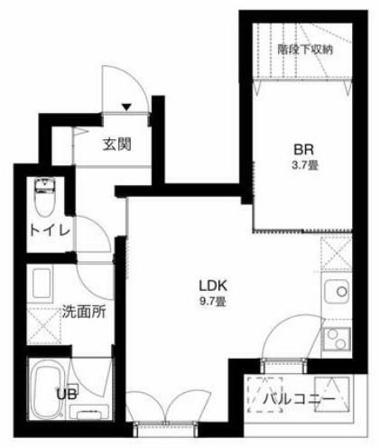 エスカペイド(1LDK/2階)の間取り写真