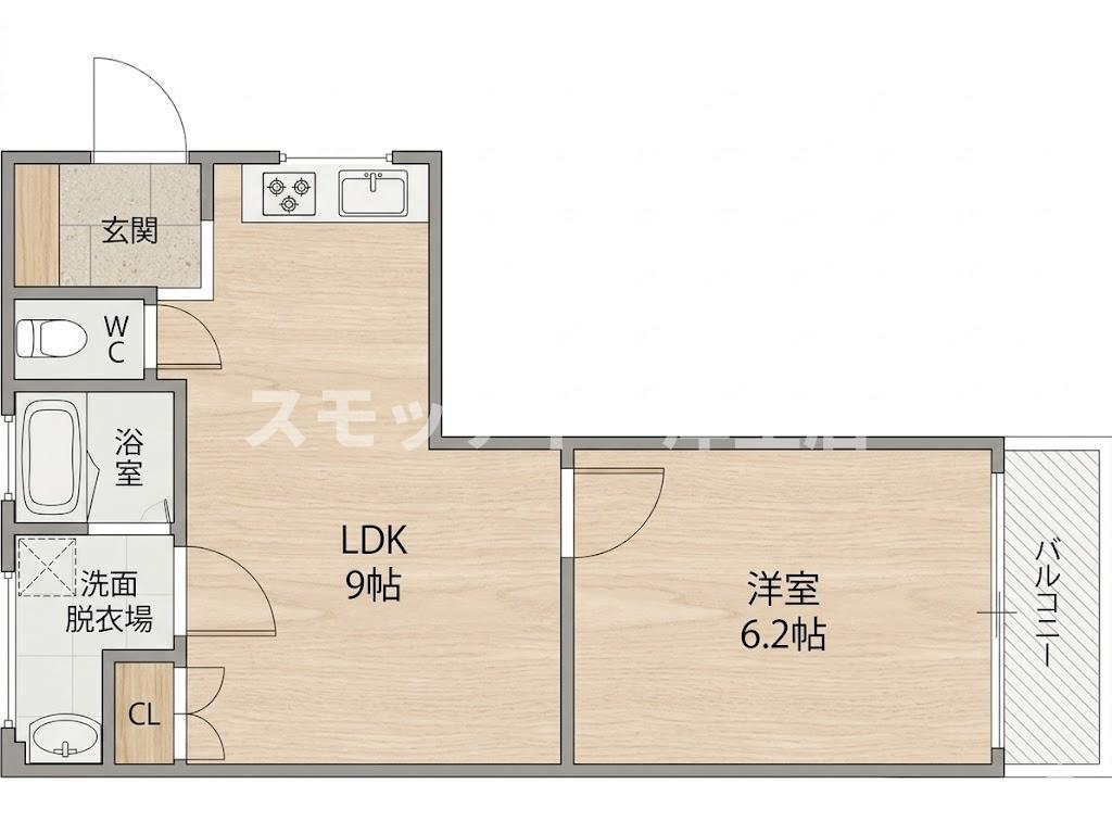 DOLFI(1LDK/2階)の間取り写真
