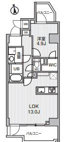 S RESIDENCE千住大橋BROADエスレジデンス千住大橋ブロー(1LDK/10階)の間取り写真