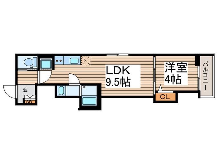 MYサクシティ(1LDK/2階)の間取り写真