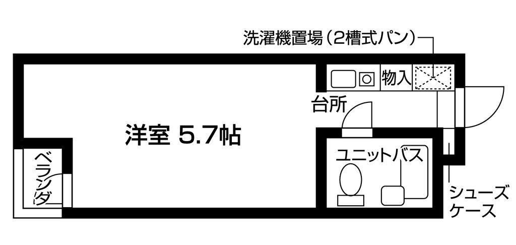 アップルコート綱島(ワンルーム/3階)の間取り写真