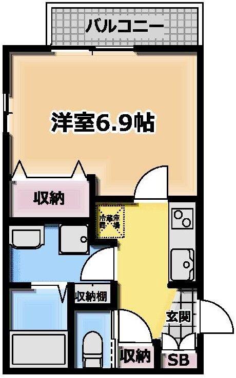 HOUSEKUL IS-2(1K/3階)の間取り写真