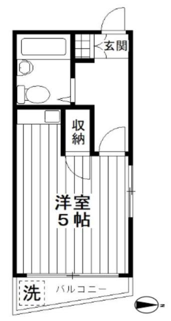 グランパレ小宮(ワンルーム/3階)の間取り写真