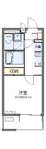 レオネクストグレイスコーポ薩摩(1K/2階)の間取り写真