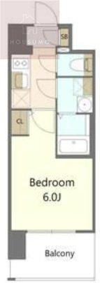 インザライフ大阪イースト RESIDENCE(1K/15階)の間取り写真