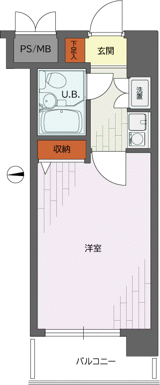 アーバンヒルズ西川口第2(1K/2階)の間取り写真